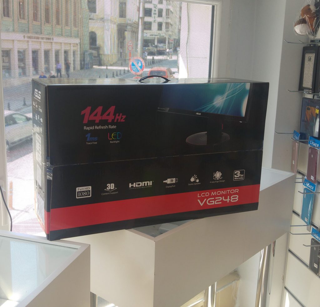Asus VG248 24” 144hz 1ms (DVI+HDMI+Display) (FIRSAT ÜRÜNÜ)